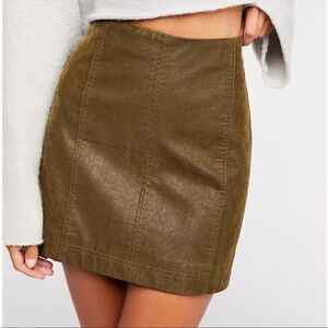 Free People Modern Femme Vegan Suede Mini Skirt
